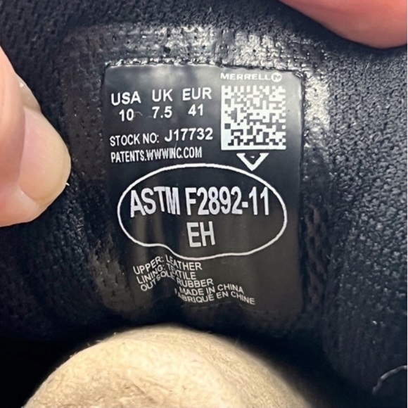 Merrell Moab II Vapor SR Women’s Hiking Work Trail Shoes Boulder Size 10 - Picture 9 of 14